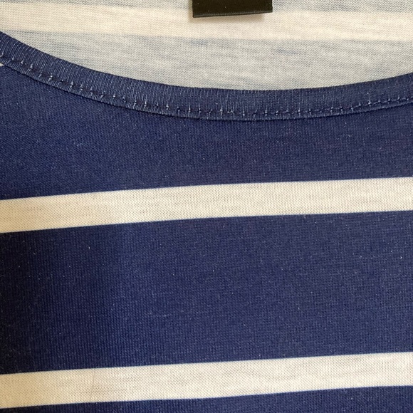 Striped Casual Dress with elasticized waist, Size Small - Picture 4 of 7